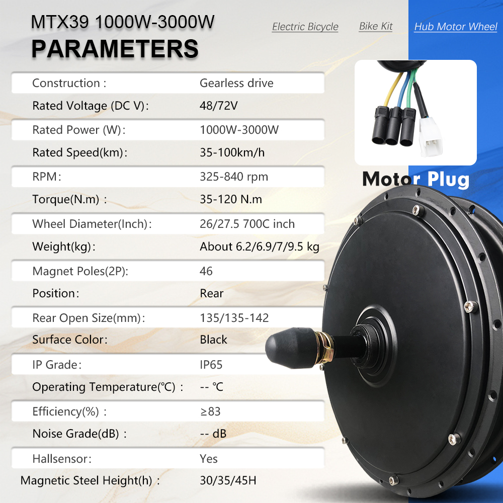 MTX Rim Electric Bike Conversi - đánh giá và giá 72V 5000W Hub Motor Kit