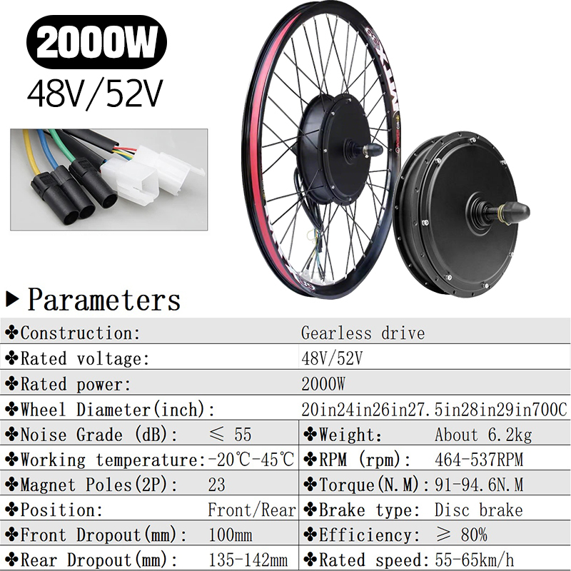 New Upgrade Ebike Conversion K - đánh giá và giá 72V 5000W Hub Motor Kit