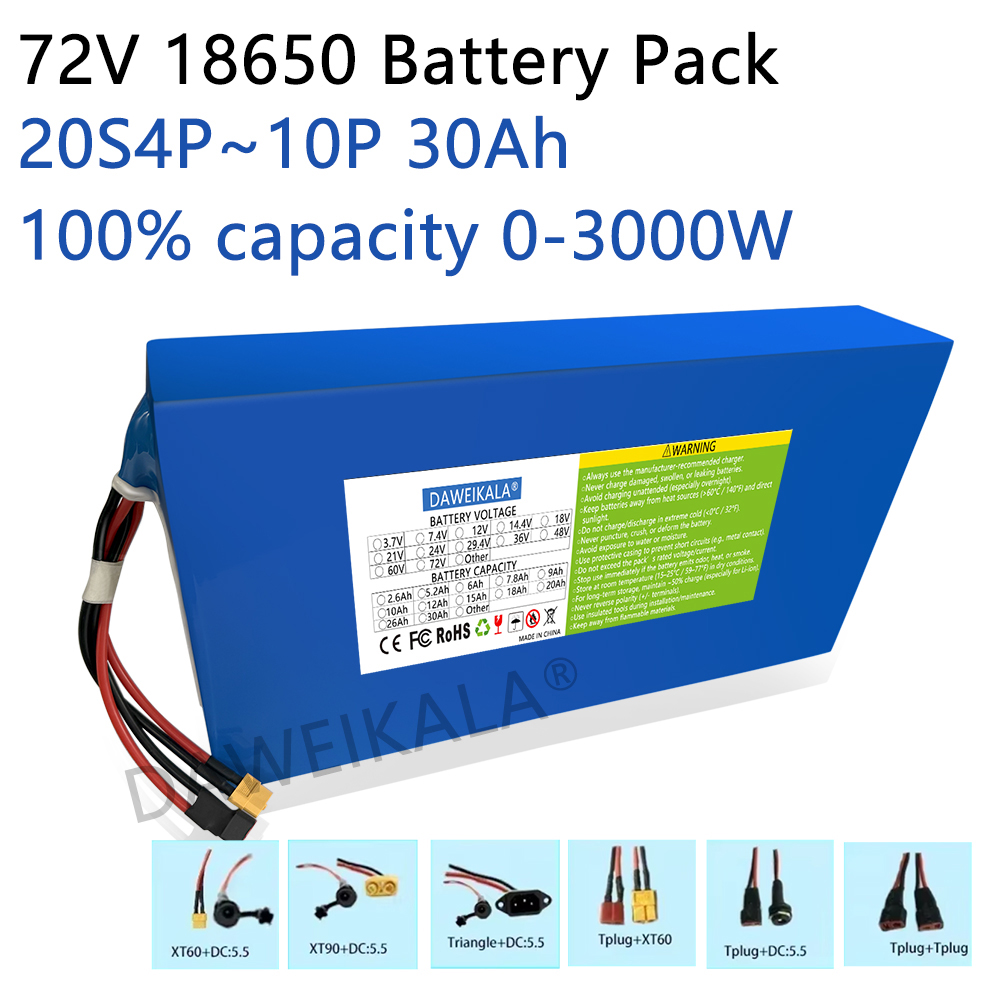 New 72V 12Ah-30Ah 18650 Batter - đánh giá và giá Electric Bicycle Battery 72V 30Ah