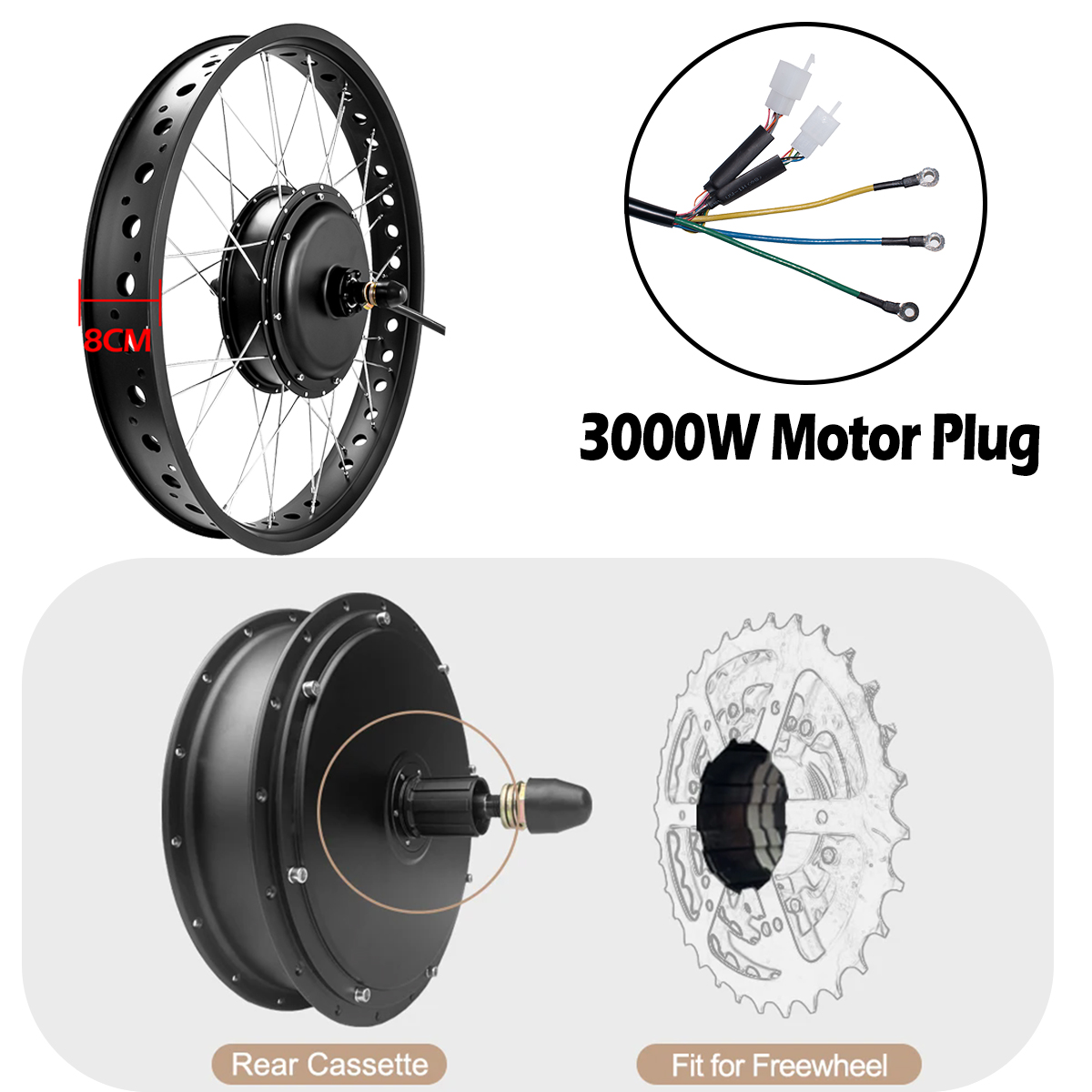 72V 3000W Brushless Gearless H - đánh giá và giá 72V 5000W Hub Motor Kit