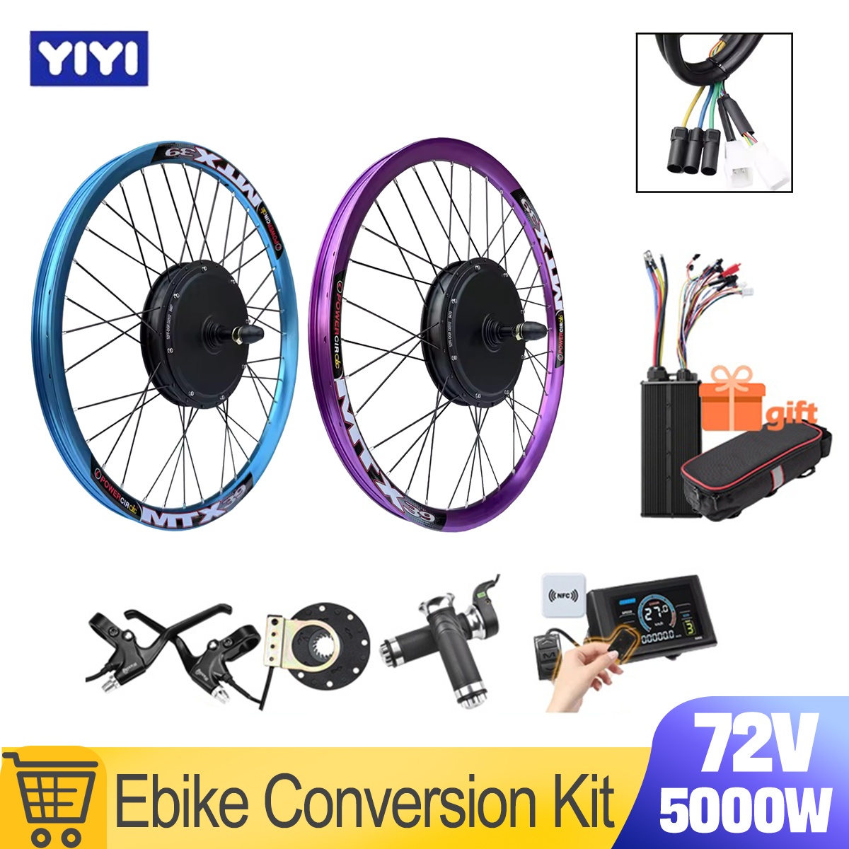 New MTX39 72V 5000W EBike Conv - đánh giá và giá 72V 5000W Hub Motor Kit