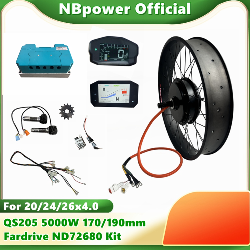 NBpower QS205 72V 5000W 170/19 - đánh giá và giá 72V 5000W Hub Motor Kit