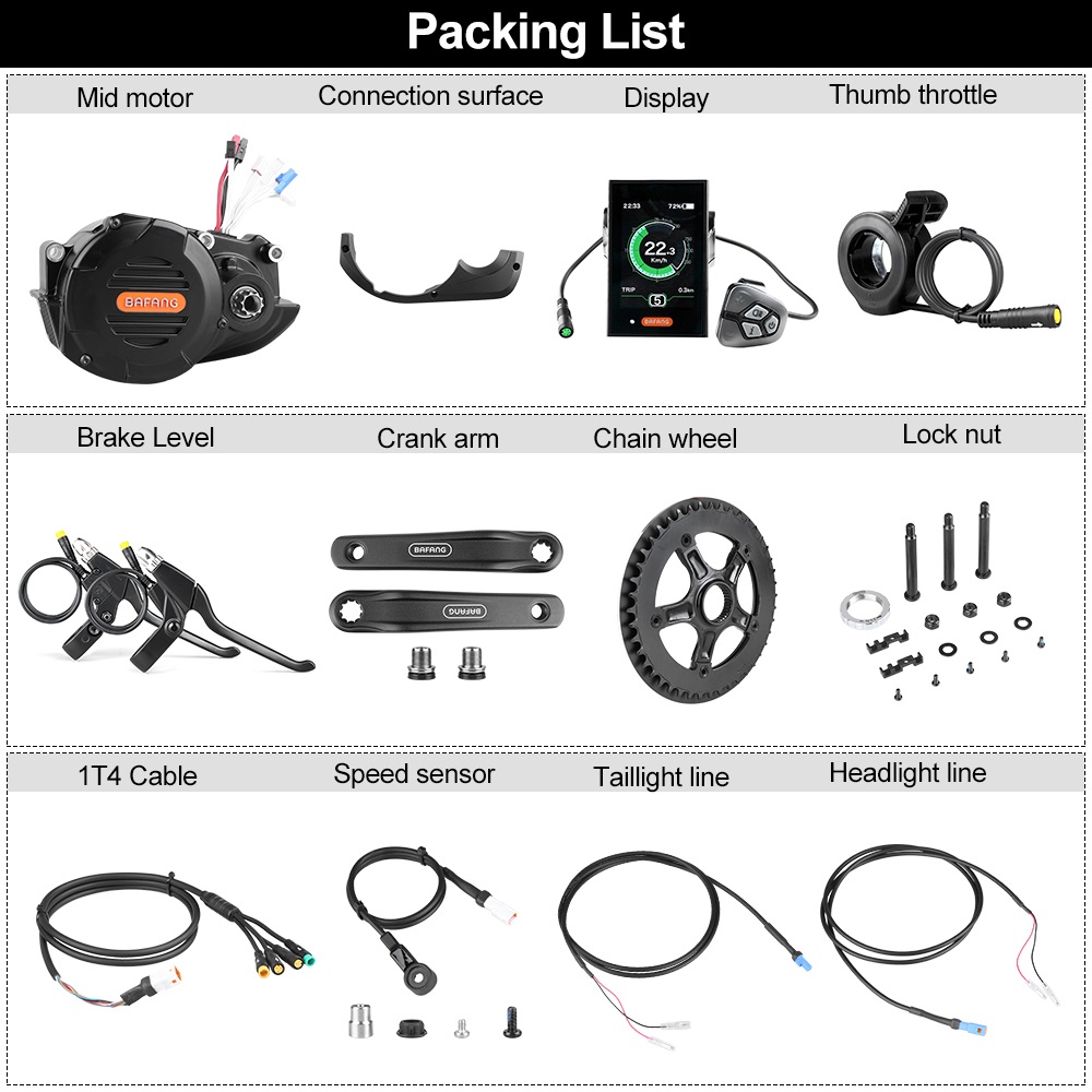 Bafang M620 G510 48V 52V 1000W - đánh giá và giá Mid Drive Motor Kit 52V 1000W