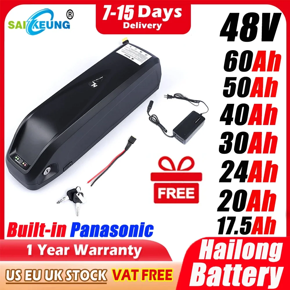 Original 48V 52V 20AH 60V Ebik - đánh giá và giá Ebike Battery 48V 20Ah Hailong