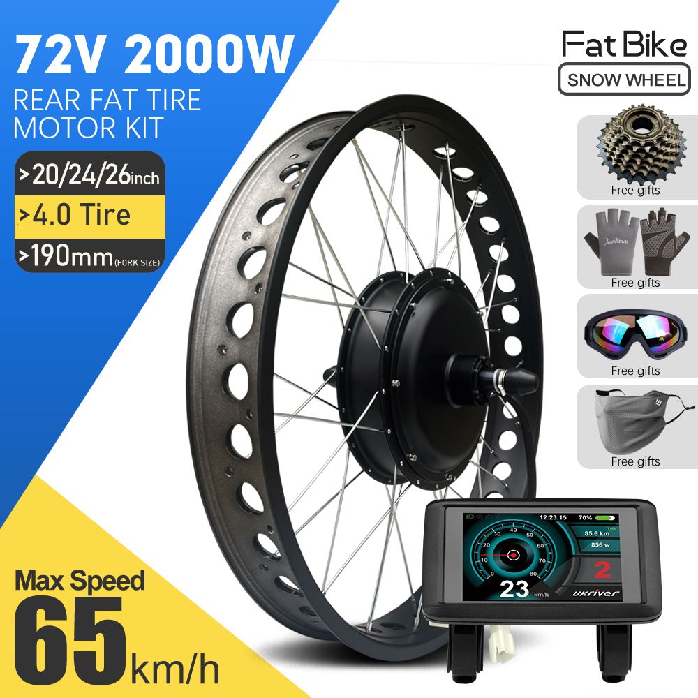 EBike Conversion Kit 72V 2000W - đánh giá và giá Fat Tire Ebike Conversion Kit 2000W