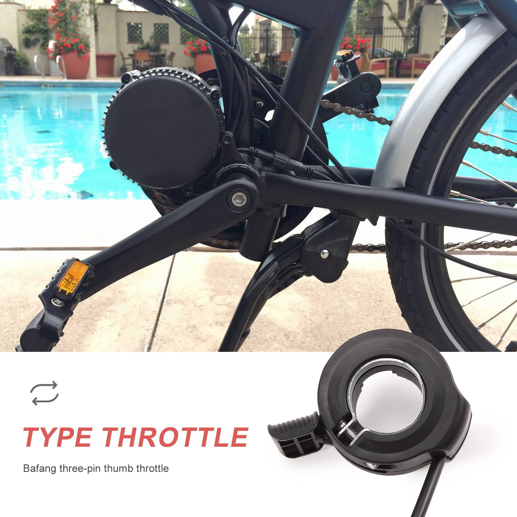 Happy New- Thumb Throttle for  - đánh giá và giá Mid Drive Motor Kit 52V 1000W