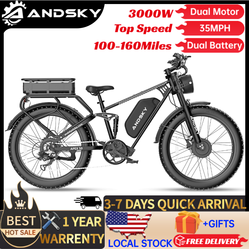 ANDSKY Apex50 AWD Electric Bik - đánh giá và giá Mid Drive Motor Kit 52V 1000W